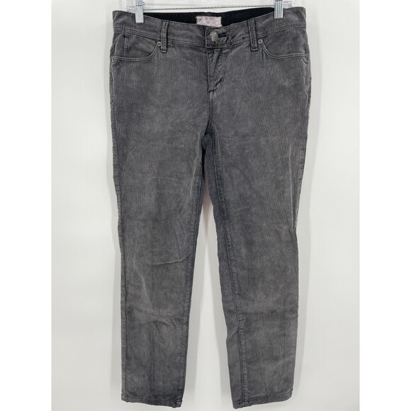 Free People Pants - FREE PEOPLE Gray Corduroy Slim Leg Pants Size 28